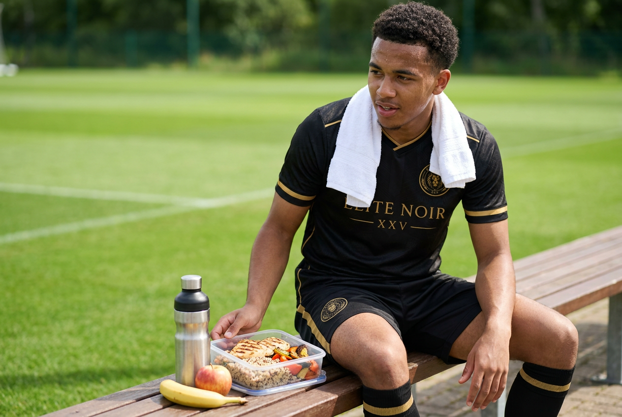 Player recovering with a healthy meal