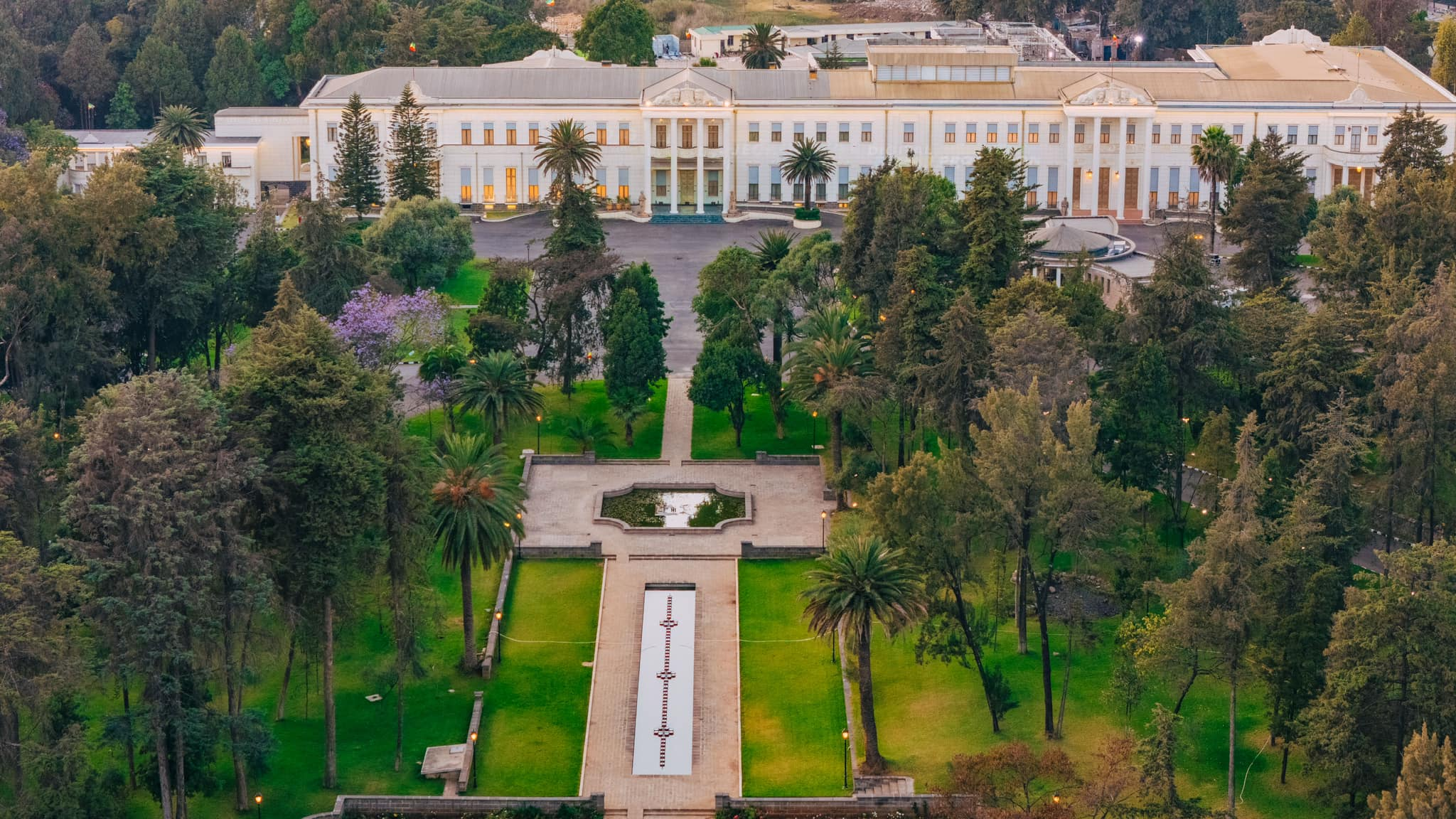 The National Palace of Addis Ababa, beside the Imperial Sporting Quarter